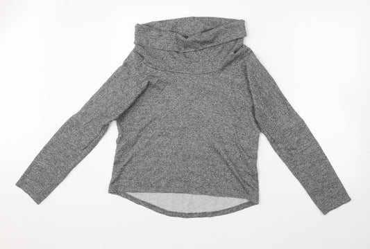 TU Womens Grey Roll Neck  Cotton Pullover Jumper Size 12