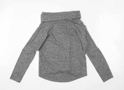 TU Womens Grey Roll Neck  Cotton Pullover Jumper Size 12