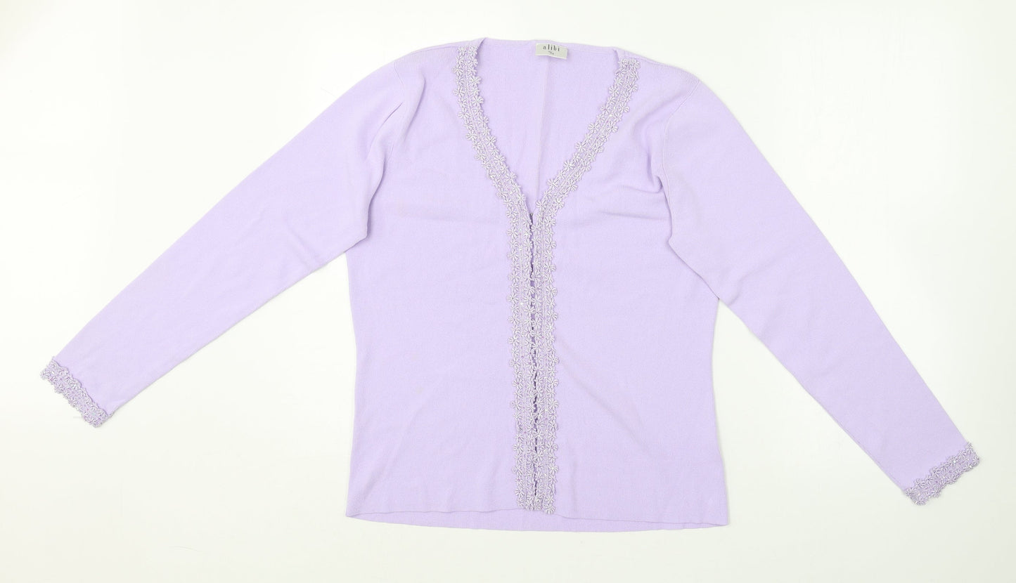 Womens UK Size 16 Alibi Purple Pullover Jumper