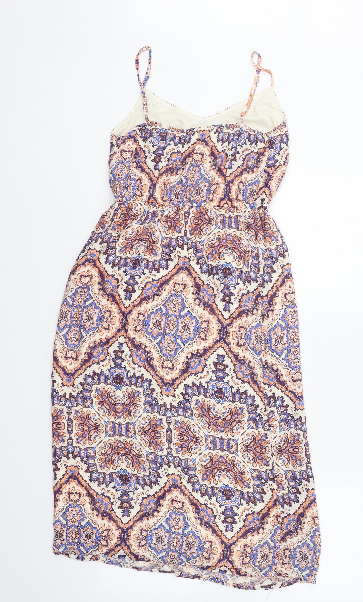 New Look Womens Multicoloured Paisley Polyester Skater Dress  Size 8  Sweetheart