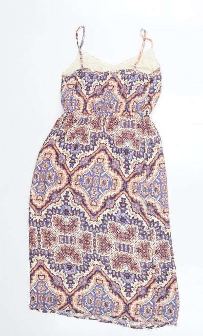 New Look Womens Multicoloured Paisley Polyester Skater Dress  Size 8  Sweetheart