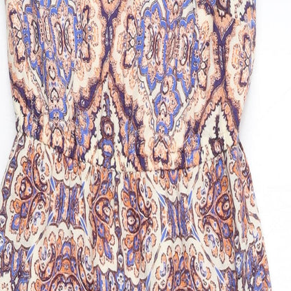 New Look Womens Multicoloured Paisley Polyester Skater Dress  Size 8  Sweetheart