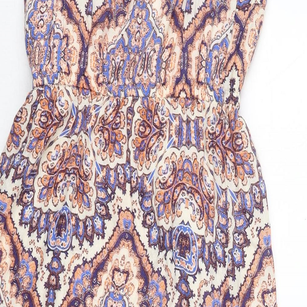New Look Womens Multicoloured Paisley Polyester Skater Dress  Size 8  Sweetheart