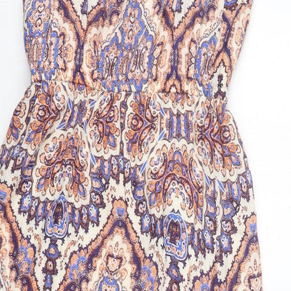 New Look Womens Multicoloured Paisley Polyester Skater Dress  Size 8  Sweetheart