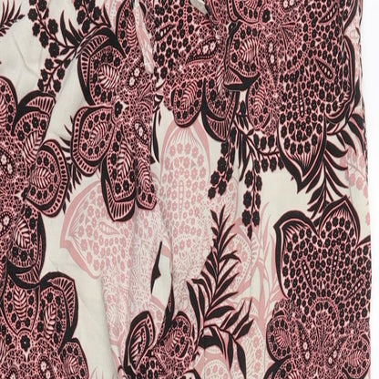 F&F Womens Multicoloured Geometric Viscose Bloomer Trousers Size 10 L24.5 in Regular