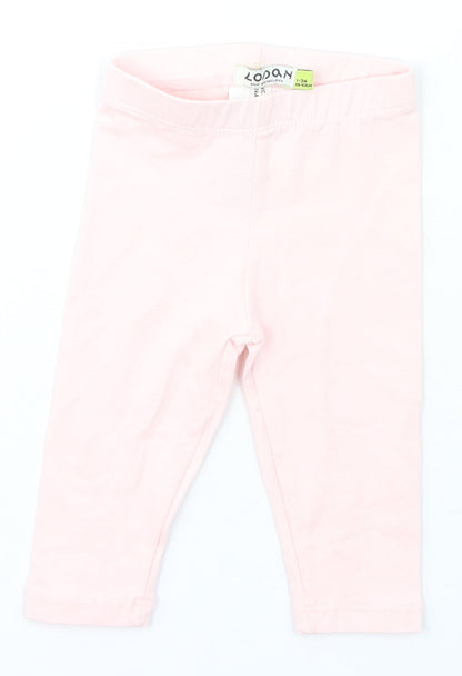 Losan Girls Pink  Cotton Jogger Leggings Size 12 Months  Pullover