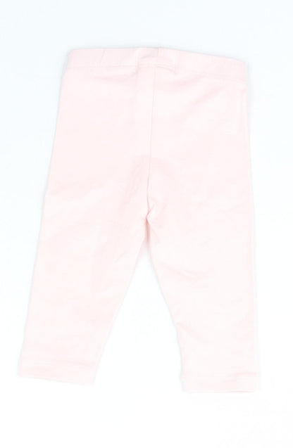Losan Girls Pink  Cotton Jogger Leggings Size 12 Months  Pullover