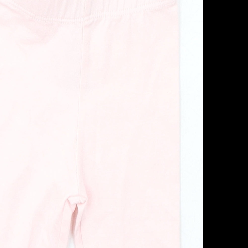 Losan Girls Pink  Cotton Jogger Leggings Size 12 Months  Pullover