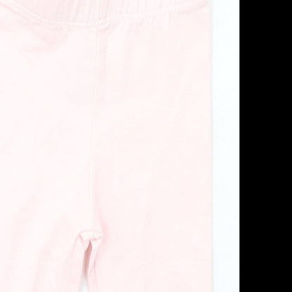 Losan Girls Pink  Cotton Jogger Leggings Size 12 Months  Pullover