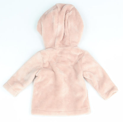 F&F Girls Pink  Polyester Full Zip Jumper Size 3-6 Months  Zip
