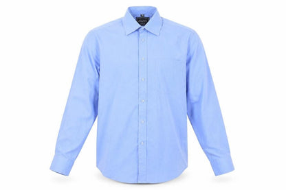 Hutson Harbour Mens Blue  Polyester  Button-Up Size 15.5 Collared Button