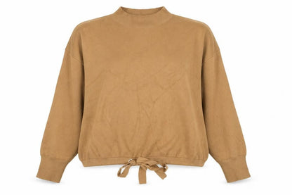 Primark Womens Brown Mock Neck  Viscose Pullover Jumper Size 14