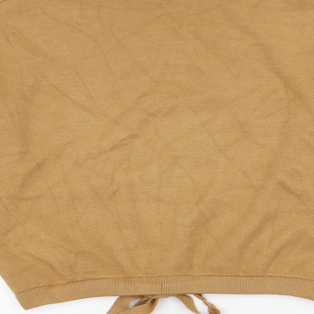 Primark Womens Brown Mock Neck  Viscose Pullover Jumper Size 14