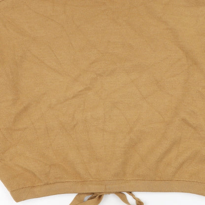 Primark Womens Brown Mock Neck  Viscose Pullover Jumper Size 14