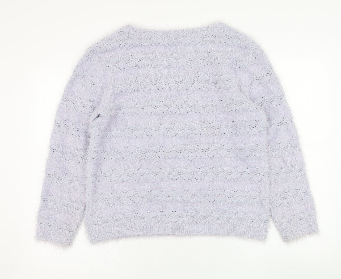 Damart Womens Purple Round Neck  Polyamide Pullover Jumper Size 14