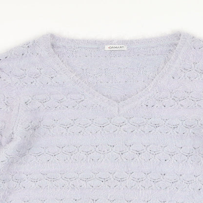 Damart Womens Purple Round Neck  Polyamide Pullover Jumper Size 14