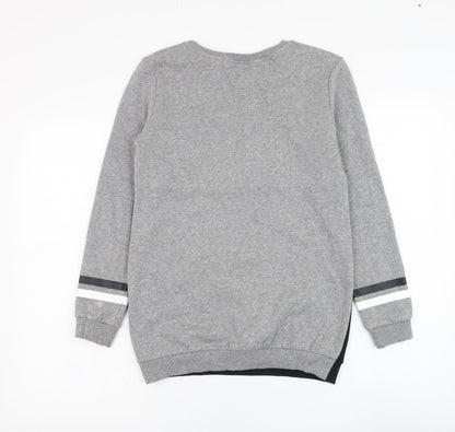 H&M Girls Grey  Cotton Pullover Sweatshirt Size 11-12 Years  Pullover - BRKLYN