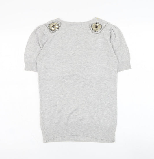 Womens UK Size 8 Atmosphere Grey Pullover Jumper