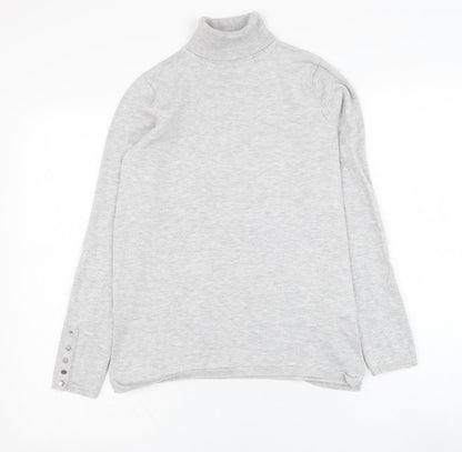 Womens UK Size 10 M&Co Grey Pullover Jumper