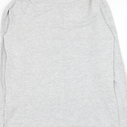 Womens UK Size 10 M&Co Grey Pullover Jumper
