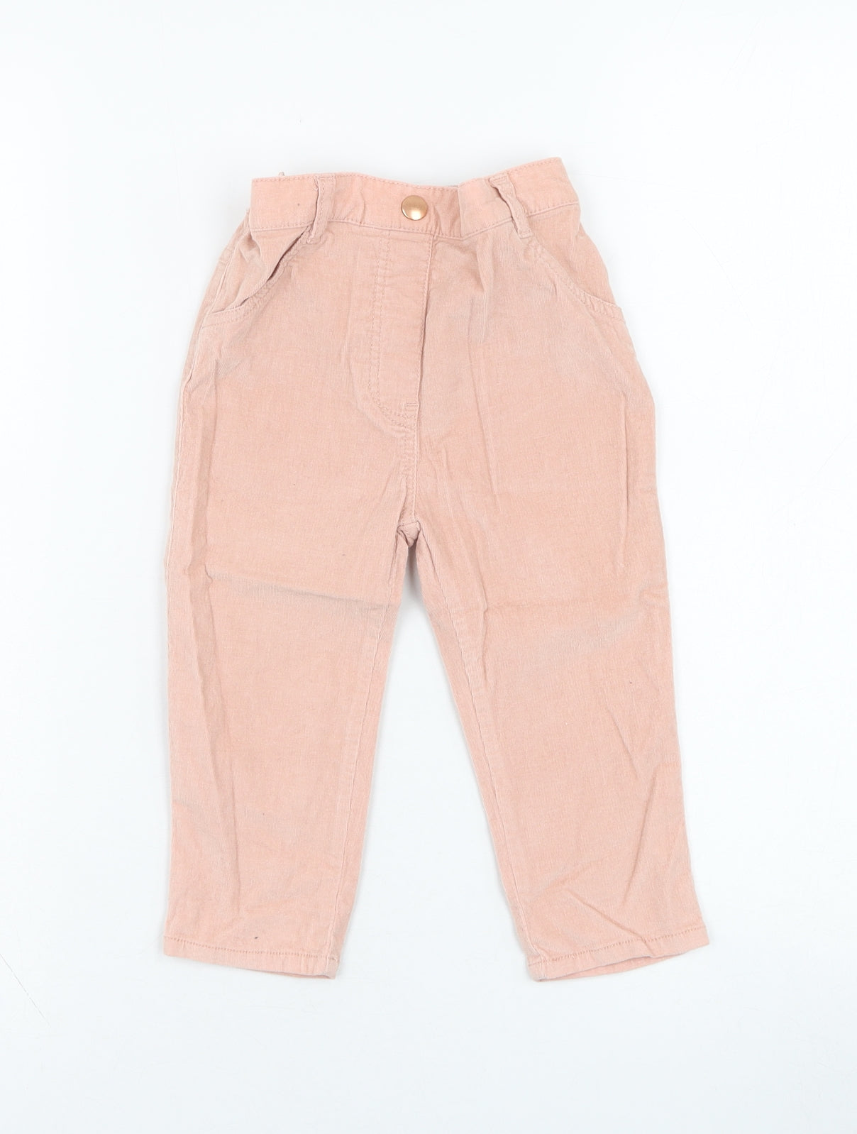 George Girls Pink  Cotton Jogger Trousers Size 12-18 Months  Pullover
