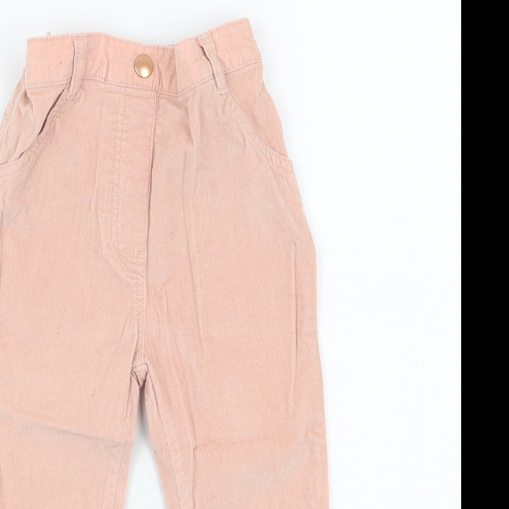 George Girls Pink  Cotton Jogger Trousers Size 12-18 Months  Pullover