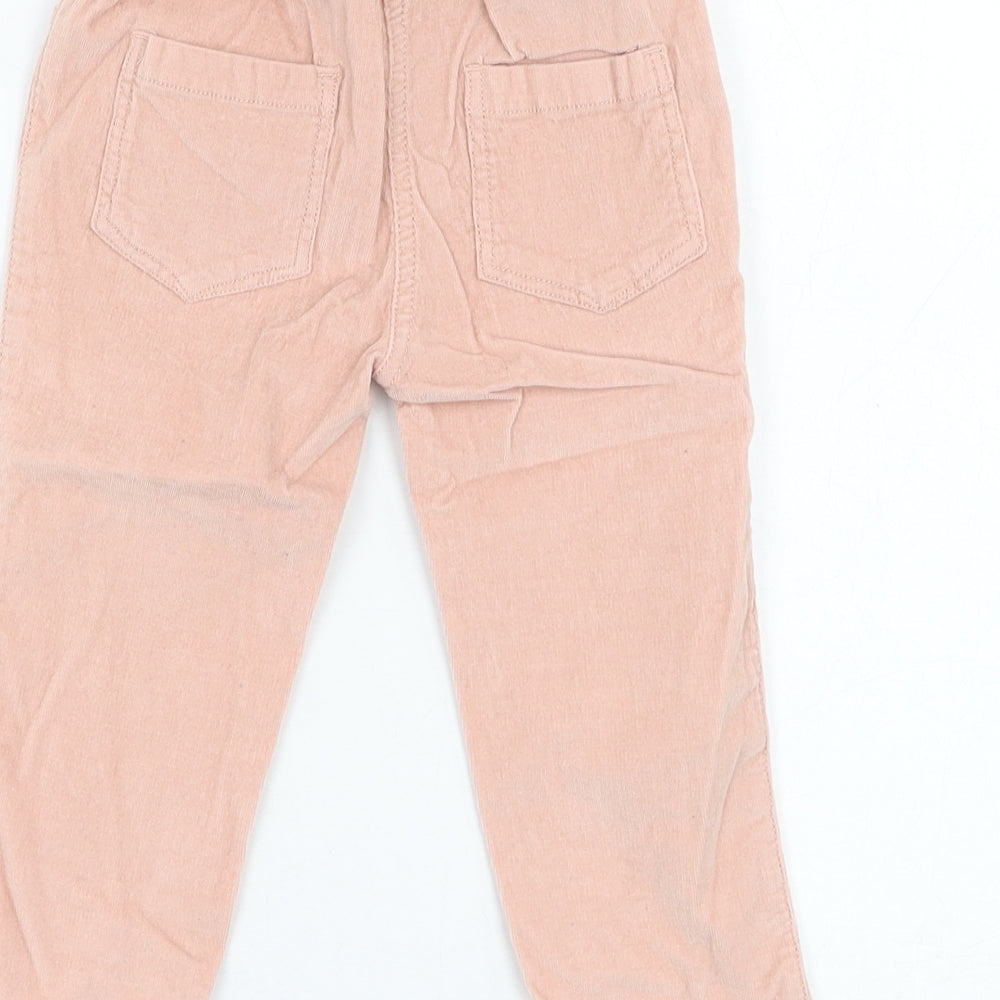 George Girls Pink  Cotton Jogger Trousers Size 12-18 Months  Pullover