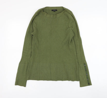 Womens UK Size M Linea Green Pullover Jumper