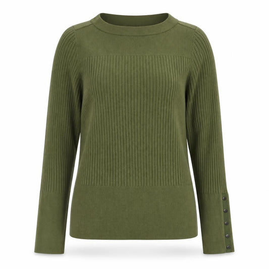 Womens UK Size M Linea Green Pullover Jumper