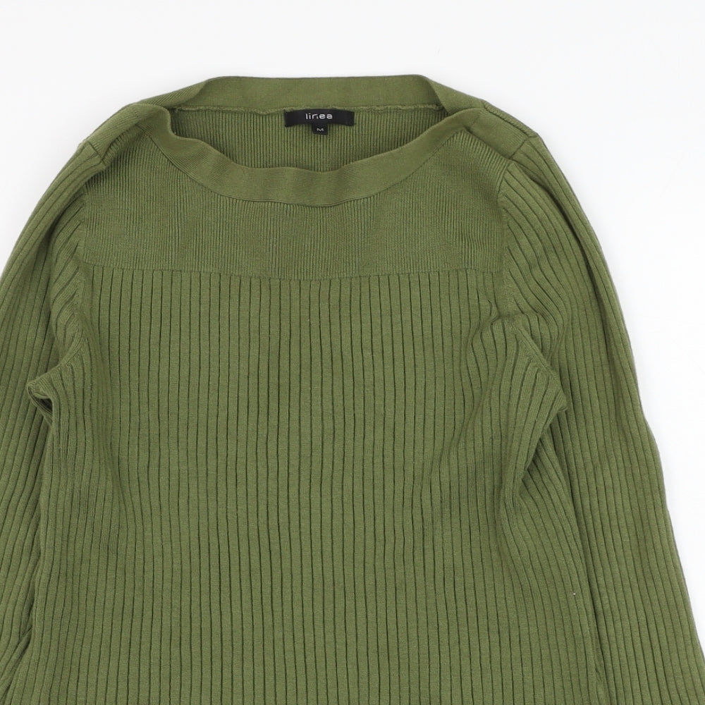 Womens UK Size M Linea Green Pullover Jumper
