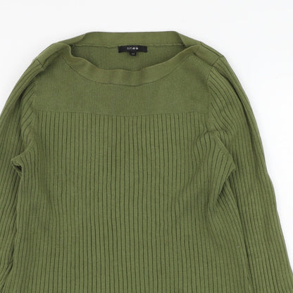 Womens UK Size M Linea Green Pullover Jumper