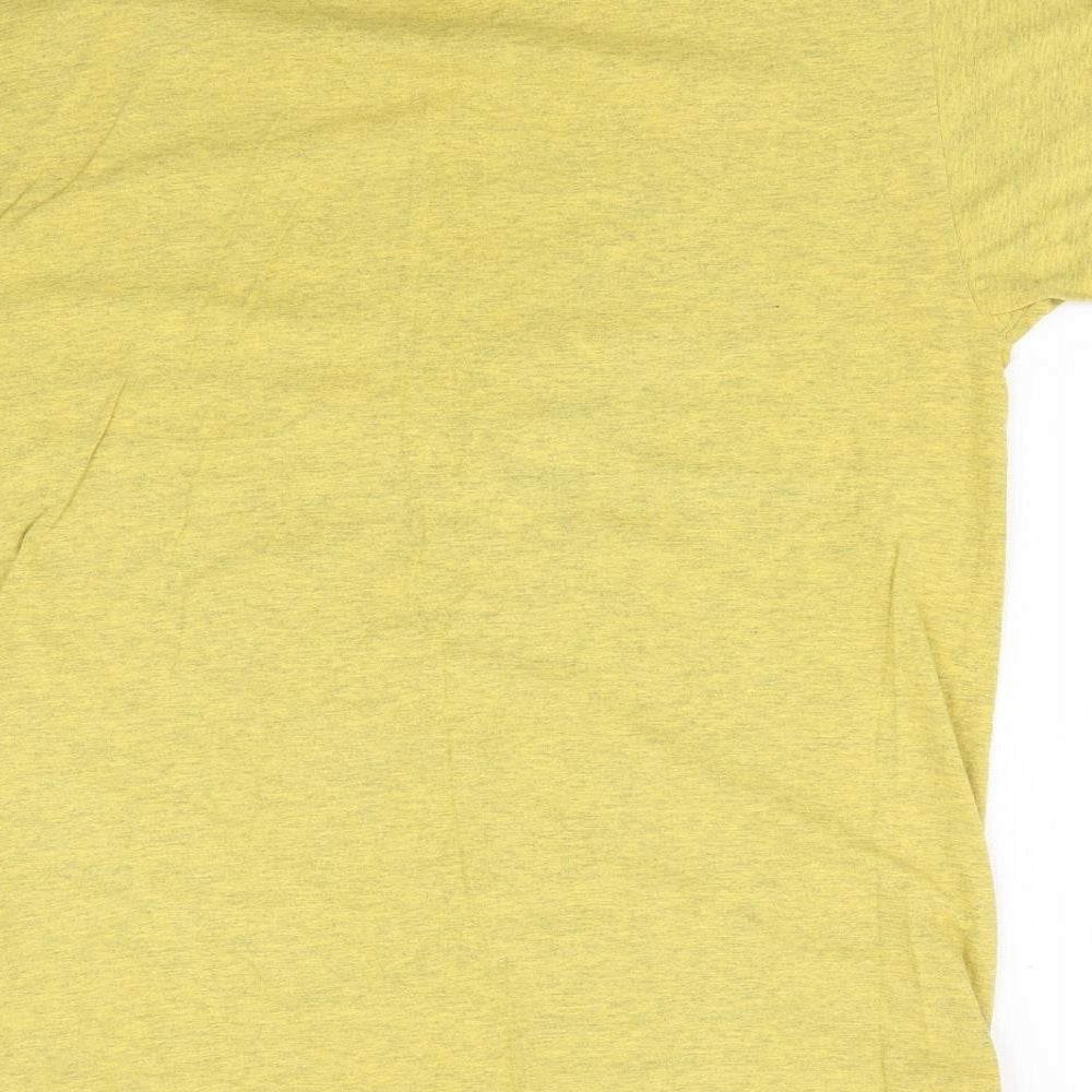 Harper & Lewis Mens Yellow  Cotton  T-Shirt Size M Crew Neck