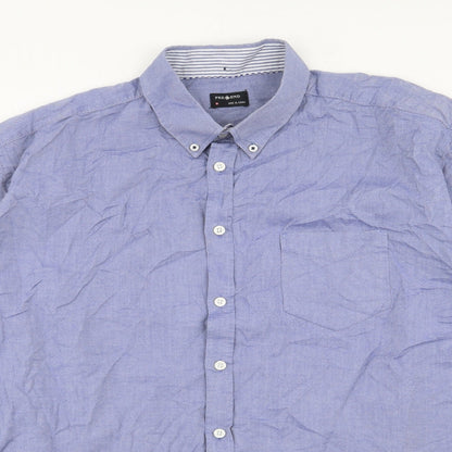 Mens UK Size XL Pre End Black  Button-Up Long Sleeve Casual Shirt