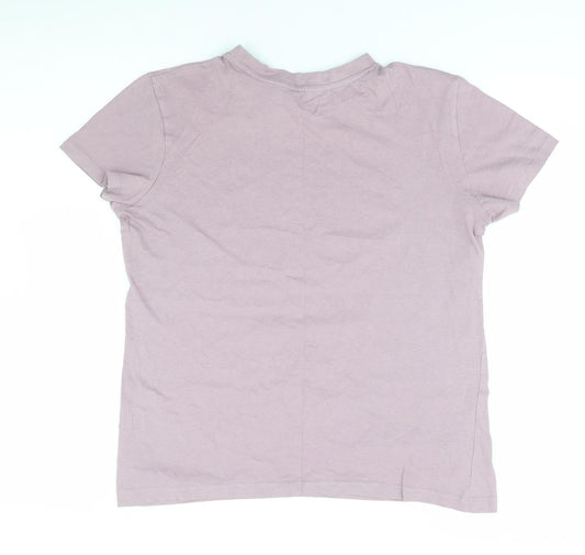 Primark Womens Purple  Cotton Jersey T-Shirt Size S Crew Neck