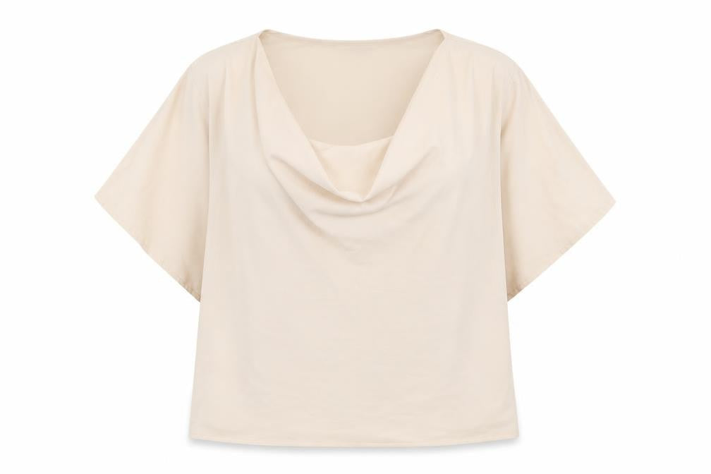 Womens UK Size L SheIn Ivory Jersey Blouse