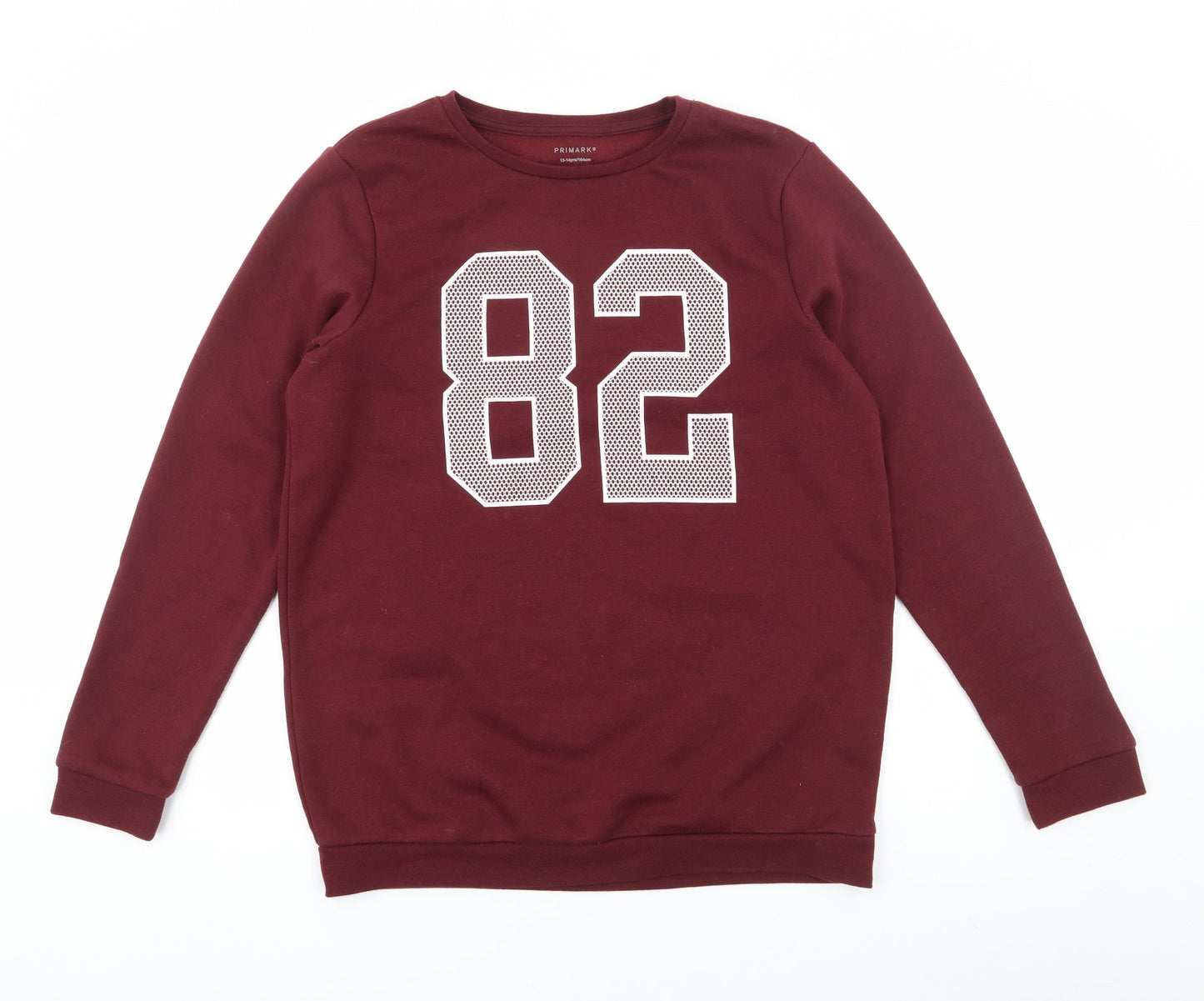 Primark Girls Red  Polyester Pullover Sweatshirt Size 13-14 Years  Pullover