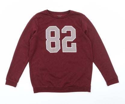 Primark Girls Red  Polyester Pullover Sweatshirt Size 13-14 Years  Pullover