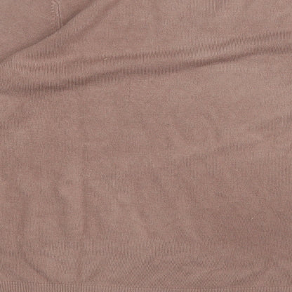 Primark Womens Brown V-Neck  Acrylic Pullover Jumper Size S