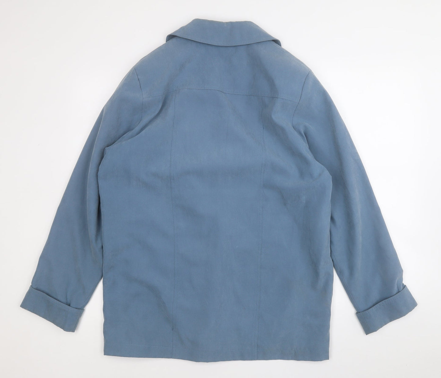 Womens UK Size 14 Bonmarché Blue Trench Coat