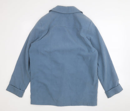 Womens UK Size 14 Bonmarché Blue Trench Coat