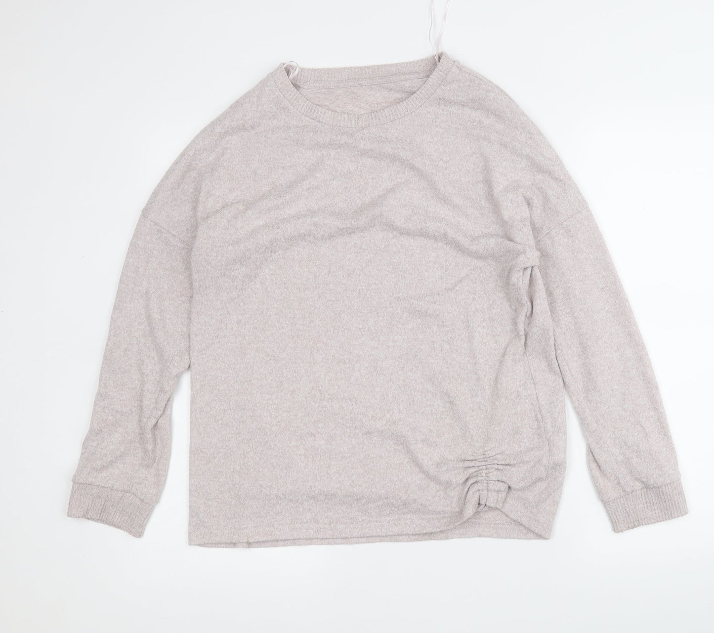 Jeff & Co Womens Pink Round Neck  Polyester Pullover Jumper Size 10
