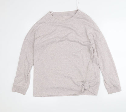 Jeff & Co Womens Pink Round Neck  Polyester Pullover Jumper Size 10