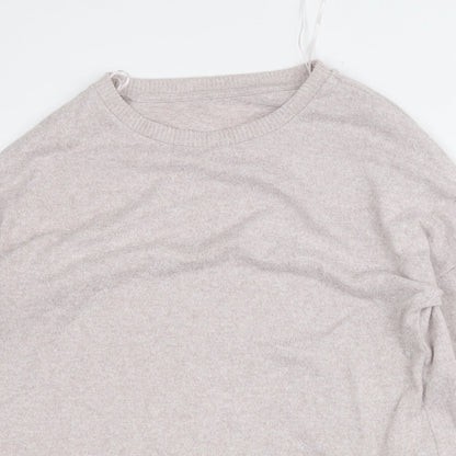 Jeff & Co Womens Pink Round Neck  Polyester Pullover Jumper Size 10