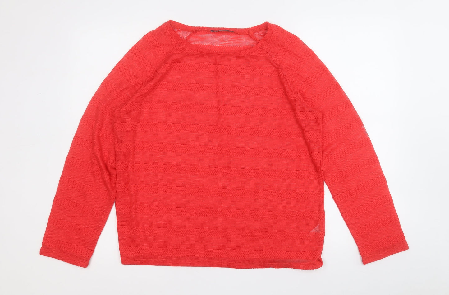 George Womens Red Round Neck  Polyester Pullover Jumper Size 14