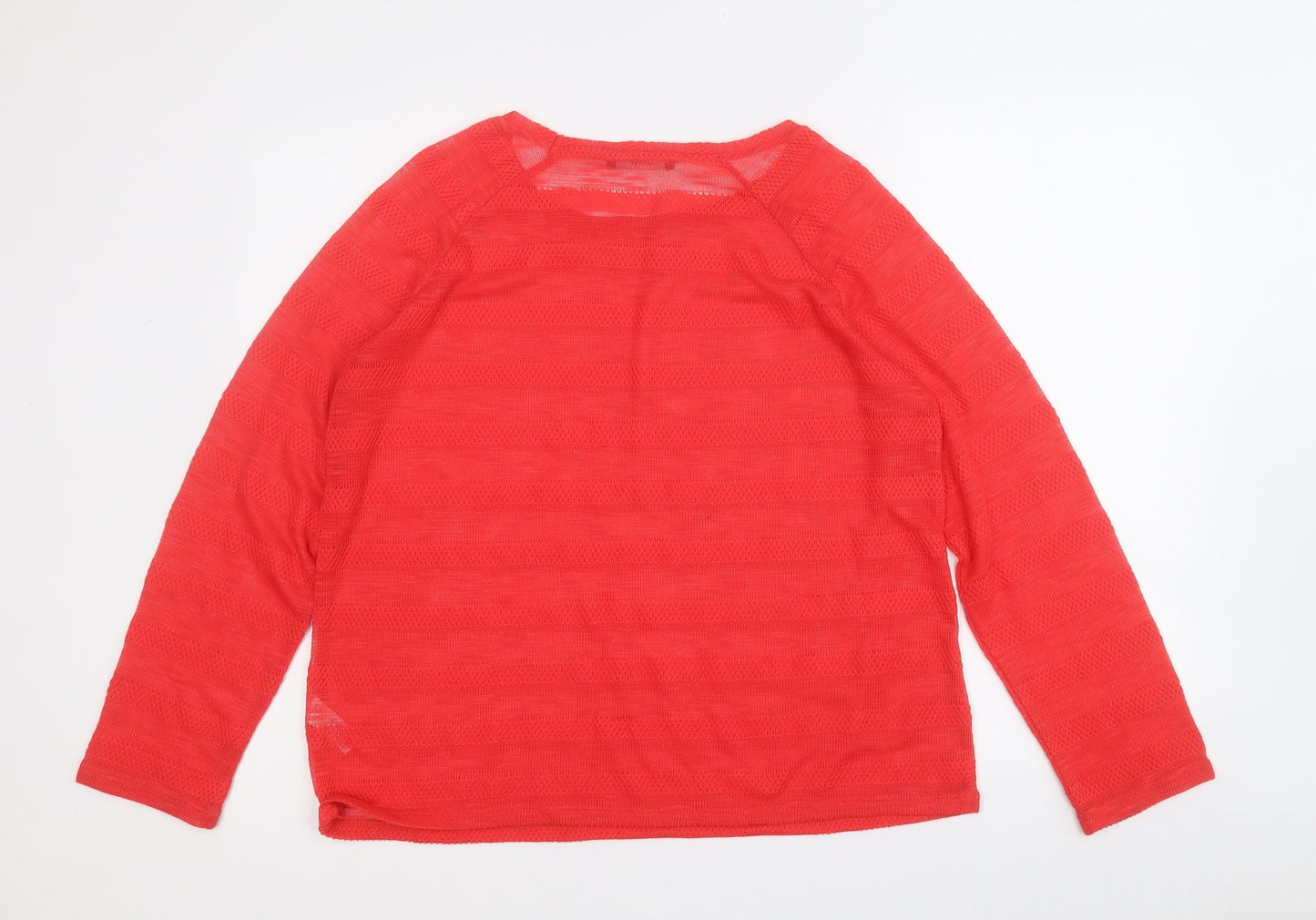 George Womens Red Round Neck  Polyester Pullover Jumper Size 14