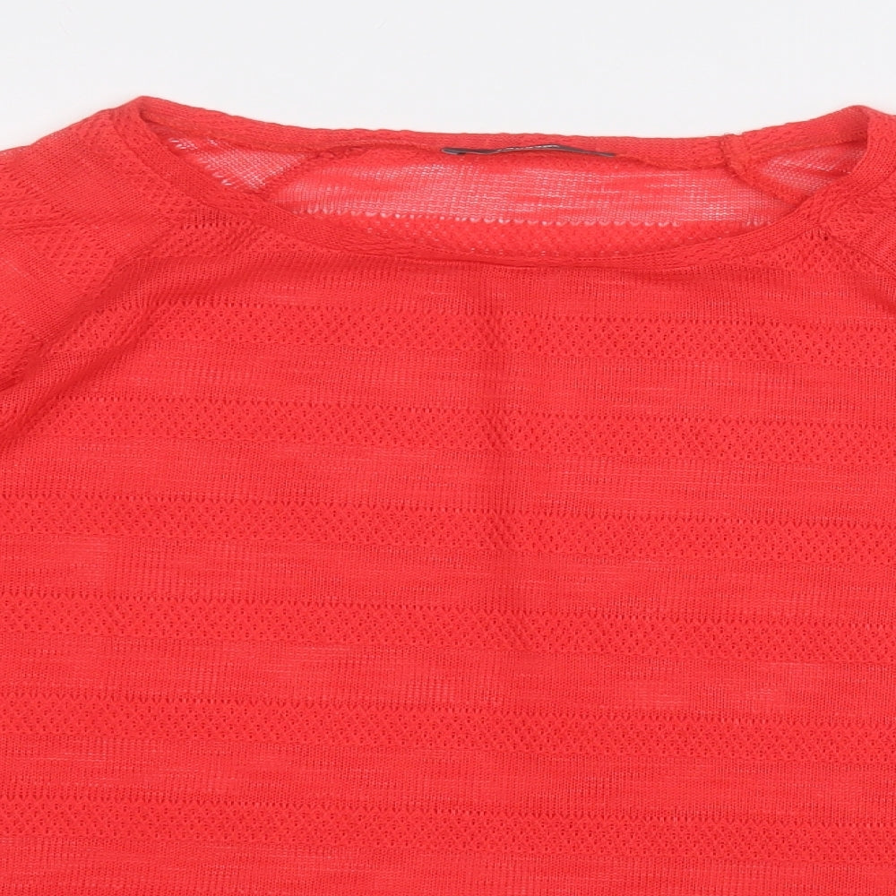 George Womens Red Round Neck  Polyester Pullover Jumper Size 14