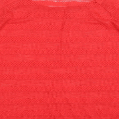 George Womens Red Round Neck  Polyester Pullover Jumper Size 14