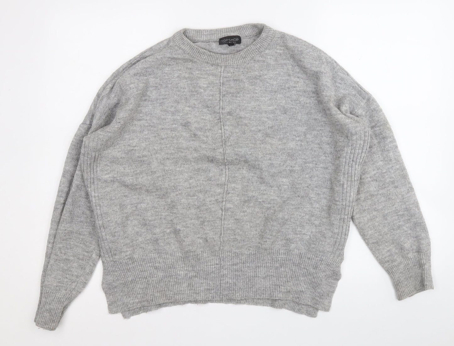 Womens UK Size 6 Topshop Grey Pullover Jumper
