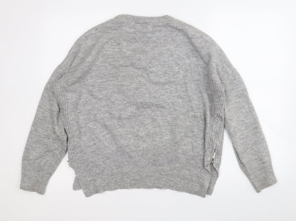 Womens UK Size 6 Topshop Grey Pullover Jumper