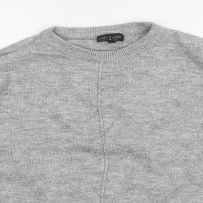 Womens UK Size 6 Topshop Grey Pullover Jumper